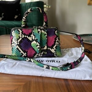 The Attico Black Mini Friday Bag Snakeskin Multicolor Belt Bag Crossbody